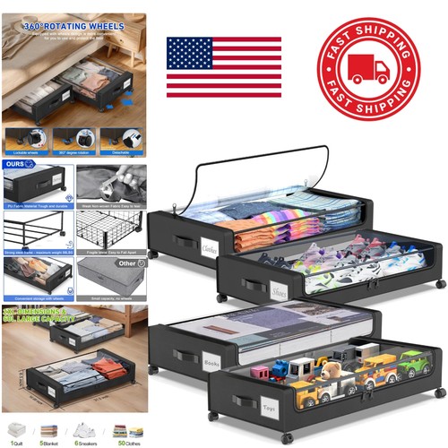 Durable under bed storage - under,