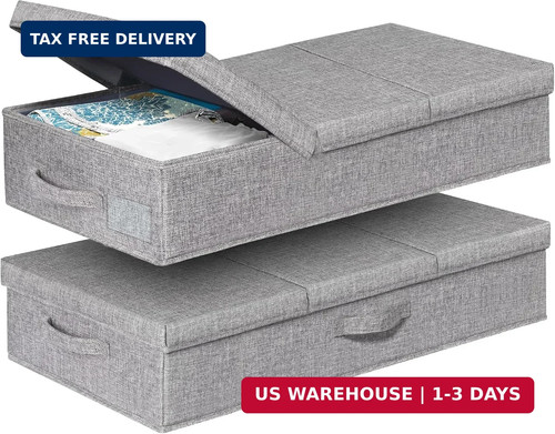 Under bed storage with lids - bed,
