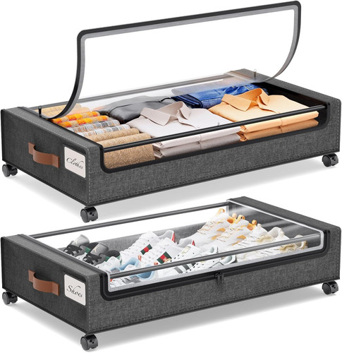 Under bed storage - bed, wheels
