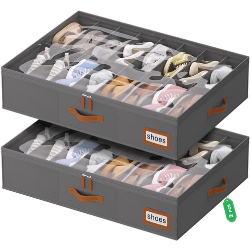 Shoe organizer under bed fits - shoe,