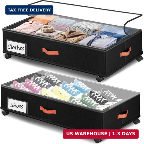 Under bed storage with wheels - under,