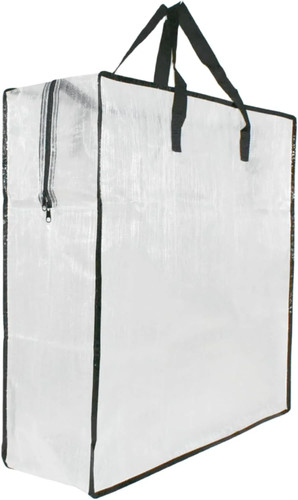 Clear storage bag with - storage, zipper