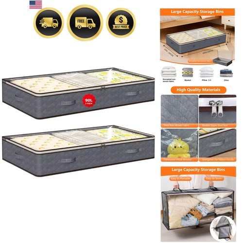 Storage bins under bed pack - bed, 2